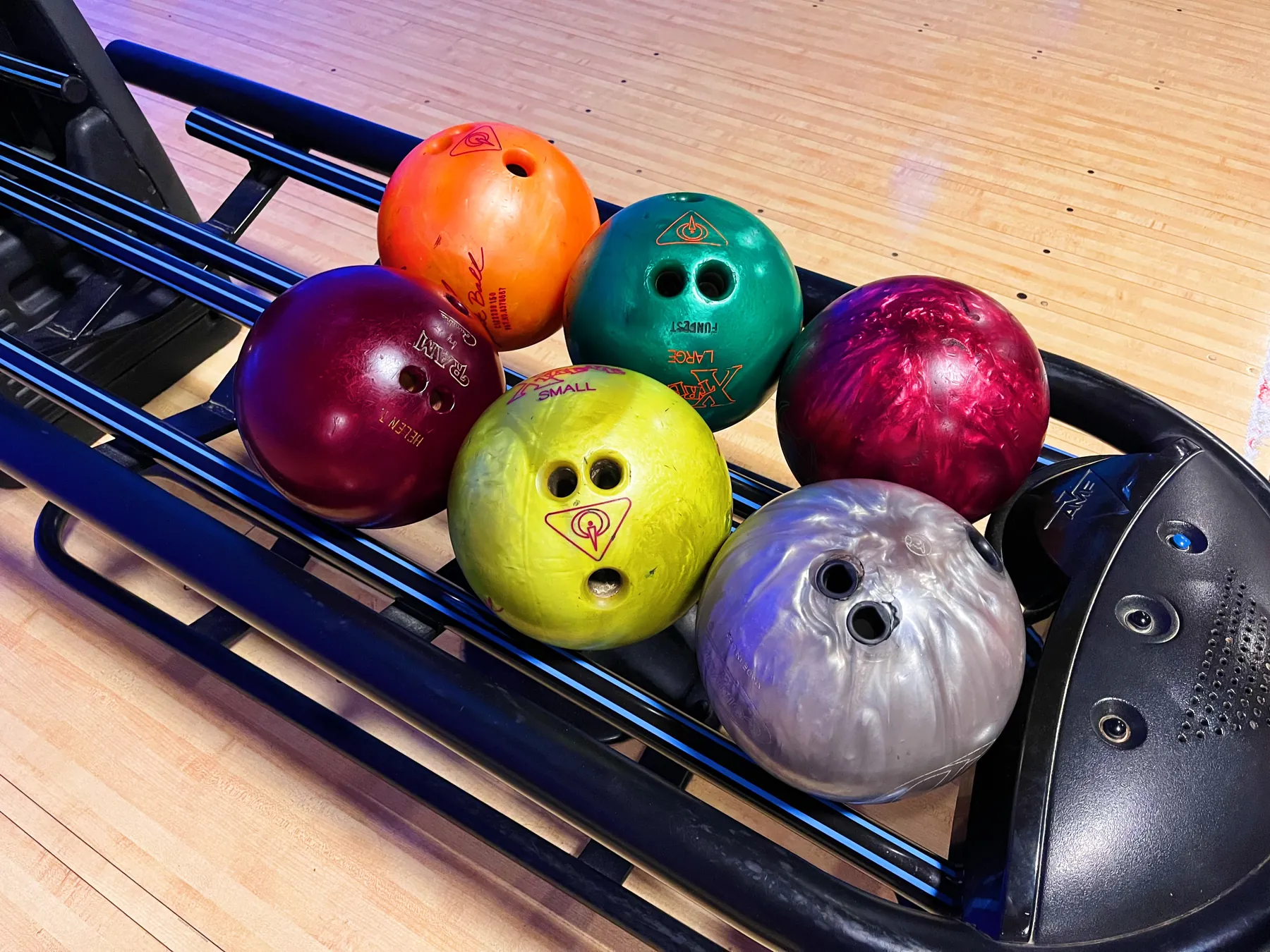 Bowling balls at Funfest